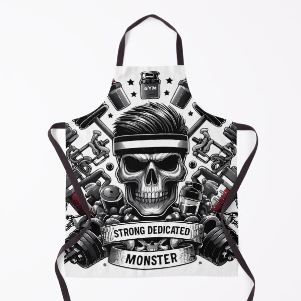 Item preview, Strong Dedicated Monster Gym Skull Design designed and sold by DrawDrip.