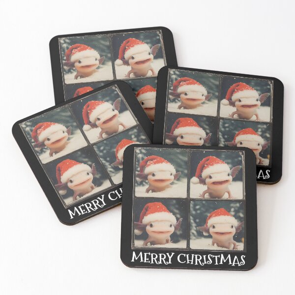 Item preview, Funny Axolotl Santa Hat Christmas Photobooth designed and sold by RockFireMerch.