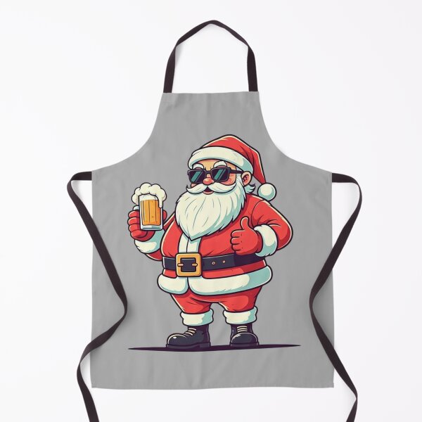 Item preview, Cool Santa with Sunglasses and Beer | Funny Christmas Cartoon Illustration in Retro Vector Style designed and sold by PixelVibe782.