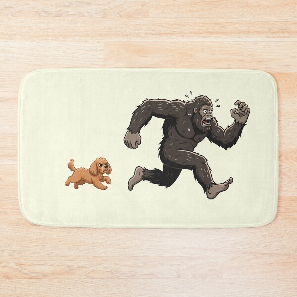 Item preview, Funny Cavapoo Bigfoot Chasing Boys Girls Kids designed and sold by FurryHavenPH.
