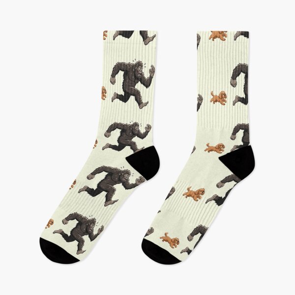 Item preview, Funny Cavapoo Bigfoot Chasing Boys Girls Kids designed and sold by FurryHavenPH.