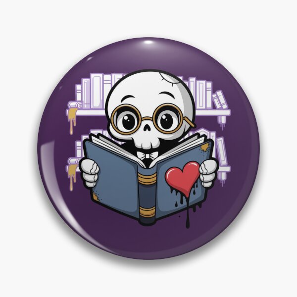 Item preview, Librarian Skull with Book Heart designed and sold by WeranovDesign.