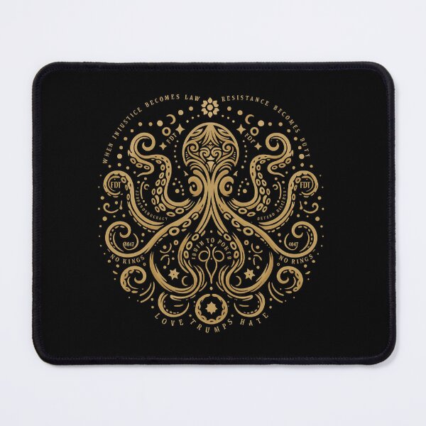 Item preview, Subtle FDT, Octopus Art, Anti Fascist, Quiet Activism Mandala, 8647 Trump Fascism Feminist Leftist Ocean Lover designed and sold by toongstudio.