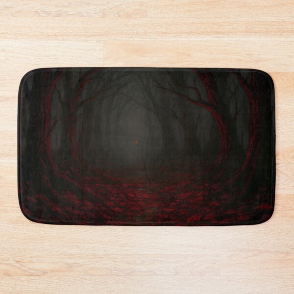 Item preview, Eerie Red Leaf Forest Path at Dusk designed and sold by PandaTShirtShop.