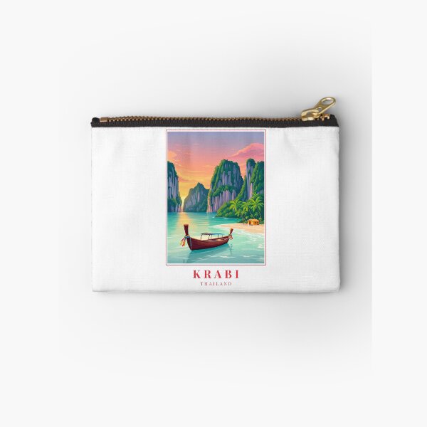 Item preview, Krabi Thailand Illustration – Limestone Karsts, Tropical Beaches & Andaman Wilderness designed and sold by MapMyMiles.