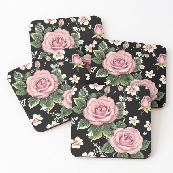 Item preview, Vintage style pink roses designed and sold by Nice-patterns.