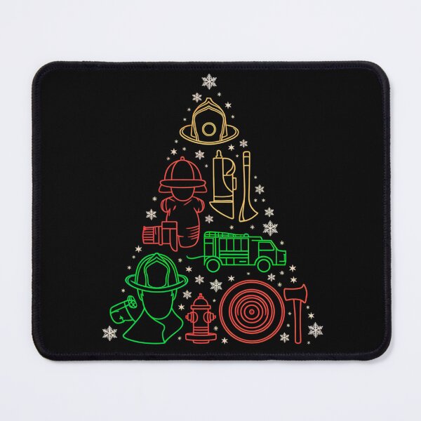 Item preview, Firefighter Christmas Tree Fire Hydrant Truck designed and sold by MadCatPrints.