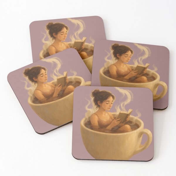 Item preview, Girl reading in a coffee mug  designed and sold by Iail Ioa.