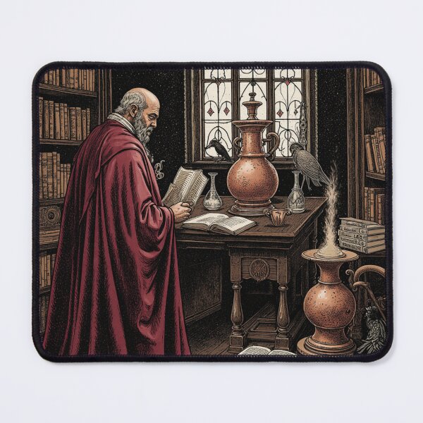 Item preview, The Alchemist’s Study – Vintage Mystic Scholar Art designed and sold by JouRav.