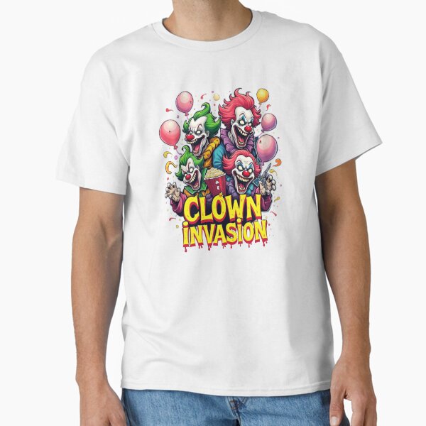 Item preview, CLOWN INVASION – Chaotic Carnival Creatures designed and sold by ShirtHatch.