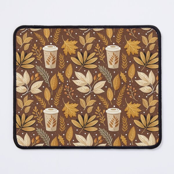 Item preview, Cozy autumnal design with leaves, and coffee designed and sold by Merrylands Artshop.