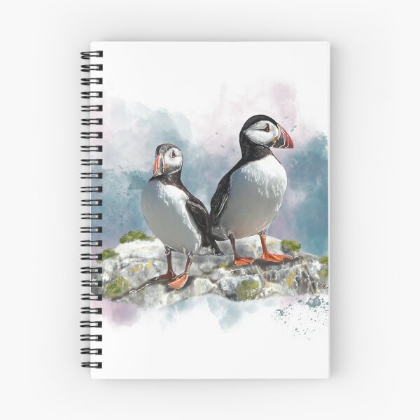 Item preview, ‘Puffin Pals’ A charismatic pair standing guard  designed and sold by Printfantasia .