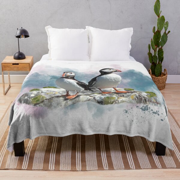 Item preview, ‘Puffin Pals’ A charismatic pair standing guard designed and sold by Printfantasia .