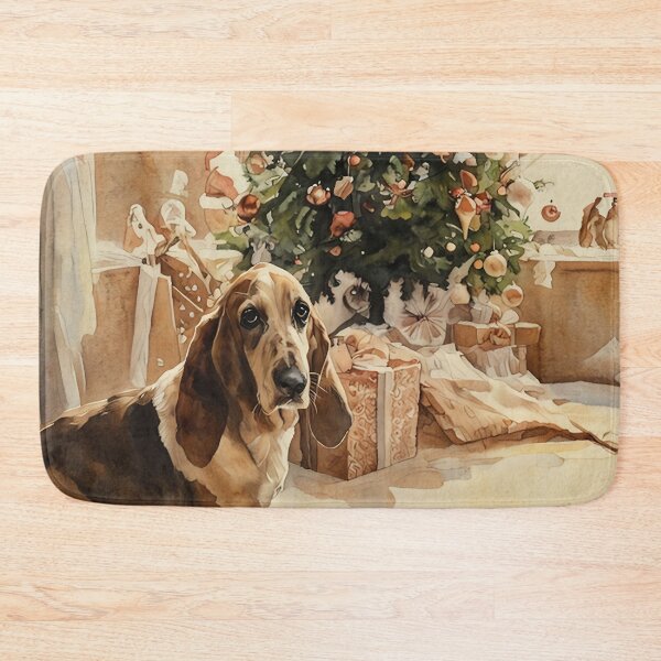 Artikelvorschau, Basset Hound Weihnachten entworfen und verkauft von tomorrowsart.