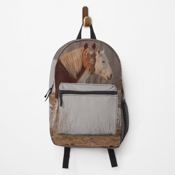 Item preview, Two horses on their land, one white, one brown designed and sold by Production Art Manon Meilleur.
