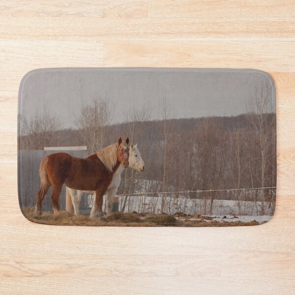 Item preview, Two horses on their land, one white, one brown designed and sold by Production Art Manon Meilleur.
