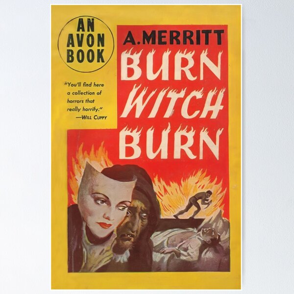 Item preview, BURN WITCH BURN | vintage pulp halloween witch art designed and sold by ToruandMidori.
