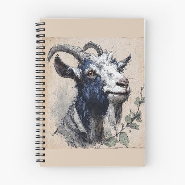 Item preview, Thoughtful Goat with Branch designed and sold by Savannah Gibbs.