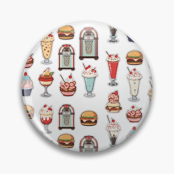 Item preview, 1950s Retro Diner & Soda Shop Pattern – Vintage Americana designed and sold by The-HistoryGirl.
