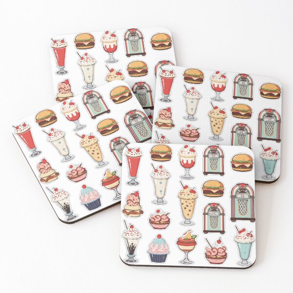 Item preview, 1950s Retro Diner & Soda Shop Pattern – Vintage Americana designed and sold by The-HistoryGirl.