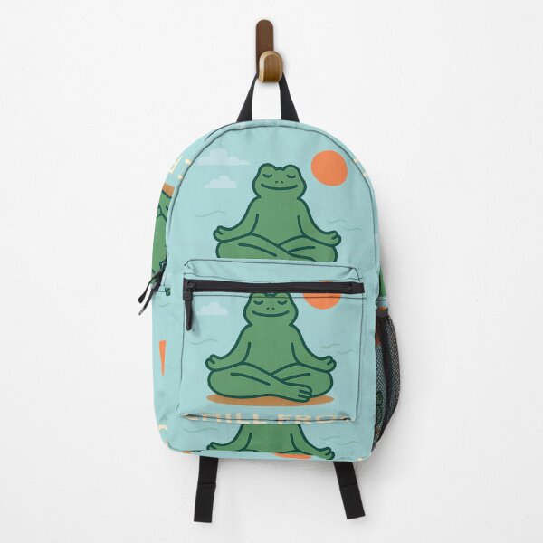 Item preview, CHILL FROG – Meditating Frog on Coastal Beach for Calm Living designed and sold by Meta Mirage .