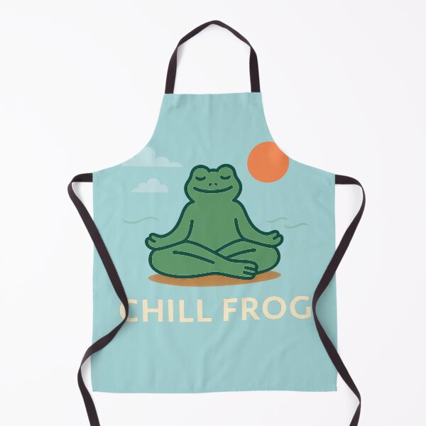 Item preview, CHILL FROG – Meditating Frog on Coastal Beach for Calm Living designed and sold by Meta Mirage .