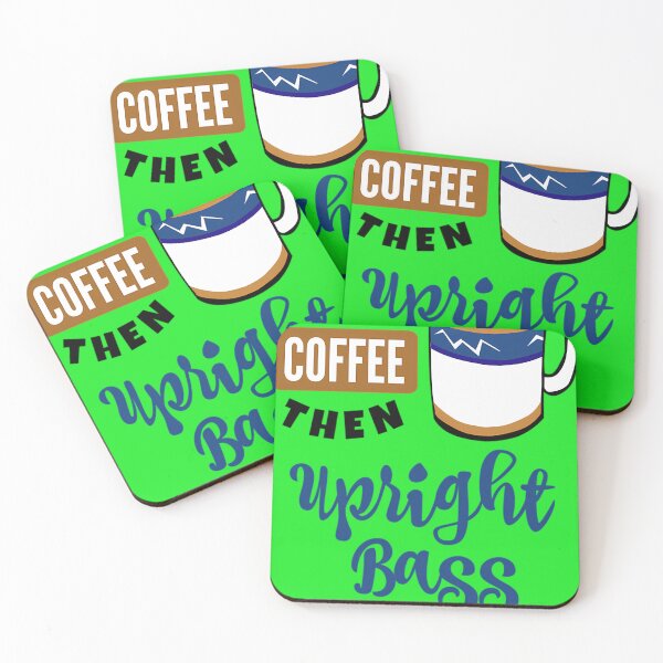 Item preview, First-Coffee-Then-Upright-Bass-Music-Lover-Double-Bassist-T-Shirt designed and sold by JohannBaur6.