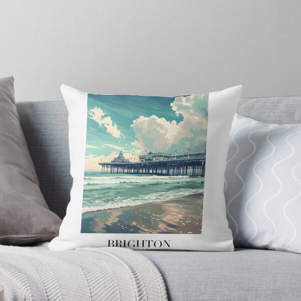 Item preview, Brighton Pier Poster – England Seaside Beach Art Print Ocean Landscape Wall Decor designed and sold by sticky10.