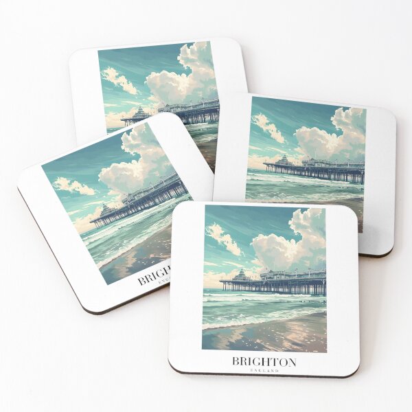 Item preview, Brighton Pier Poster – England Seaside Beach Art Print Ocean Landscape Wall Decor designed and sold by sticky10.