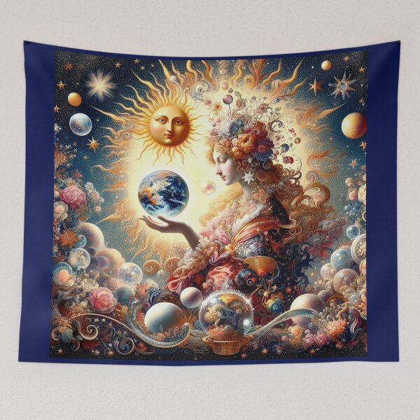 Item preview, Celestial Gaia: Sun, Earth and the Cosmic Bloom designed and sold by daweave77.