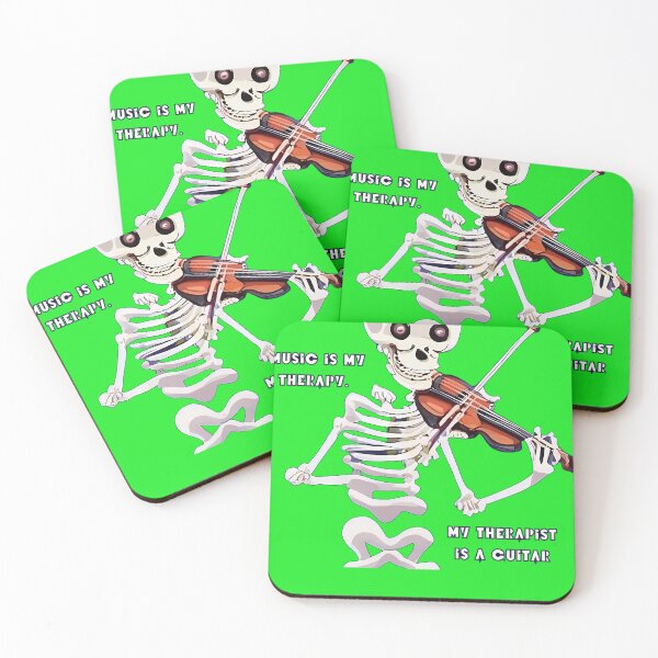 Item preview, Funny-Skeleton-Guitarist-T-Shirt designed and sold by JohannBaur6.