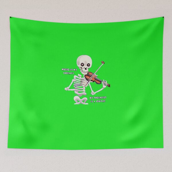 Item preview, Funny-Skeleton-Guitarist-T-Shirt designed and sold by JohannBaur6.