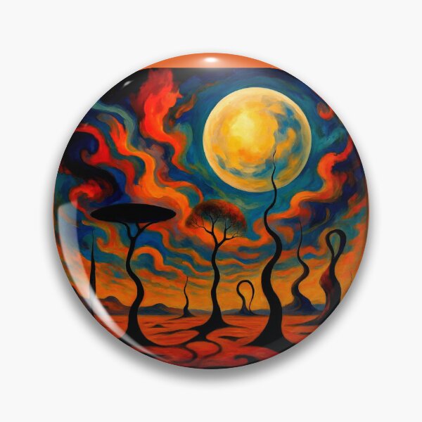 Item preview, Moonlit Rift –  Landscape of Flame and Silence designed and sold by daweave77.