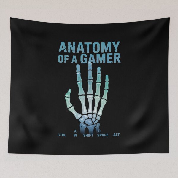 Artikelvorschau, Anatomie eines Gamer-Skeletthand-Videospiels entworfen und verkauft von lilLilaBatArt.