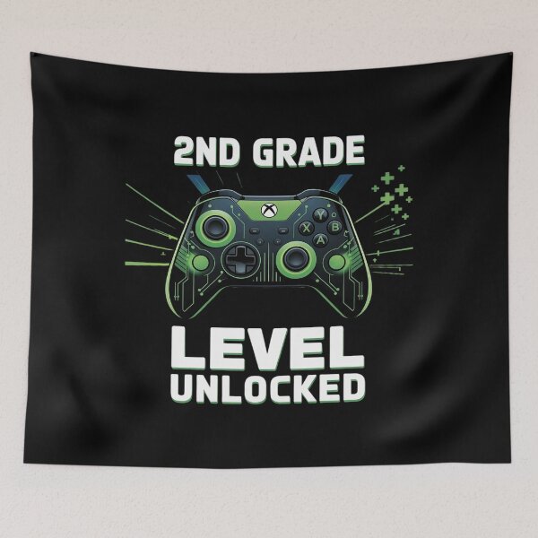 Item preview, Back to School 2nd Grade Boys Gamer First Day School Level  designed and sold by lilLilaBatArt.