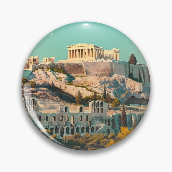 Item preview, Athens Parthenon Poster – Greece Ancient Cityscape Art Print Historic Landmark Wall Decor designed and sold by sticky10.
