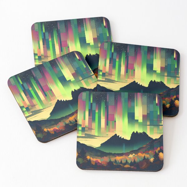 Item preview, The Neon Cradle Mountain | Tasmanian Night Sky Art | Stoneflower-Art designed and sold by Stoneflower-Art.