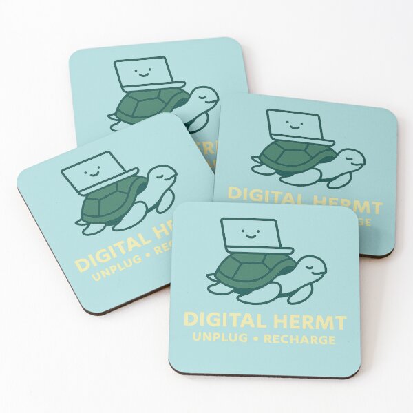 Item preview, DIGITAL HERMIT – Unplug and Recharge Turtle Tech Design for Mindful Balance designed and sold by Meta Mirage .