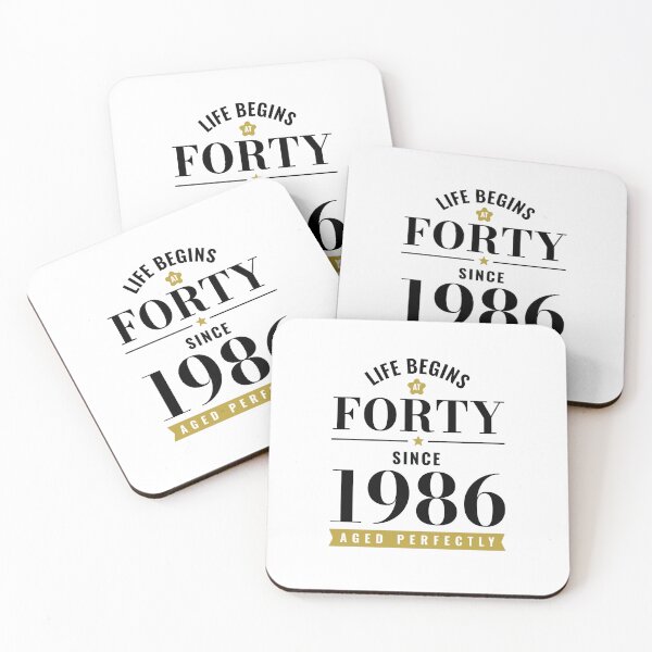 Item preview, 40 Years Old Life Begins At Forty 1986 40th Birthday designed and sold by CG Studio.