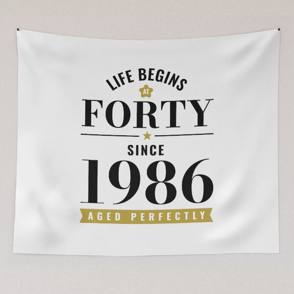 Item preview, 40 Years Old Life Begins At Forty 1986 40th Birthday designed and sold by CG Studio.