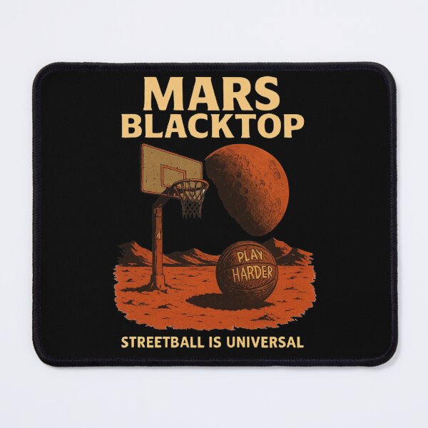 Item preview, Mars Blacktop – Play Harder | Streetball Is Universal | Retro Space Basketball Art designed and sold by PhilllandArt.