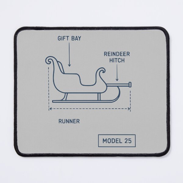 Item preview, Santa's Sleigh Blueprint – Model 25 Reindeer Hitch Schematic designed and sold by PrintSmithArt.