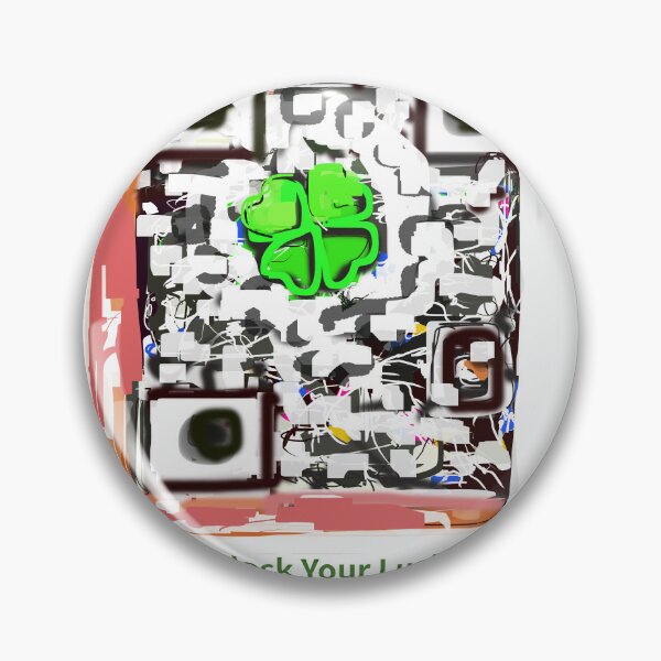 Item preview, Unlock Your Luck QR Code: Four-Leaf Clover Digital Art" designed and sold by mejuart.