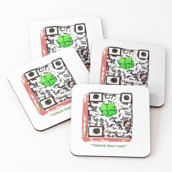 Item preview, Unlock Your Luck QR Code: Four-Leaf Clover Digital Art" designed and sold by mejuart.
