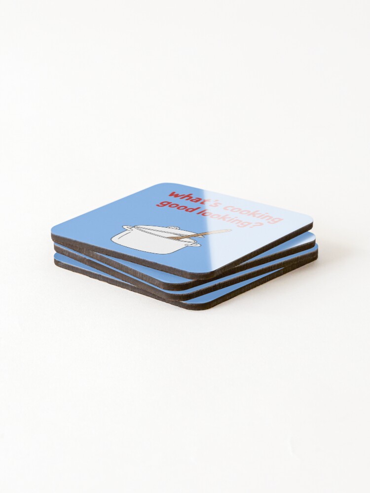 Thumbnail 4 of 5, Coasters (Set of 4), What's Cooking Good Cooking designed and sold by HowToCanadian.
