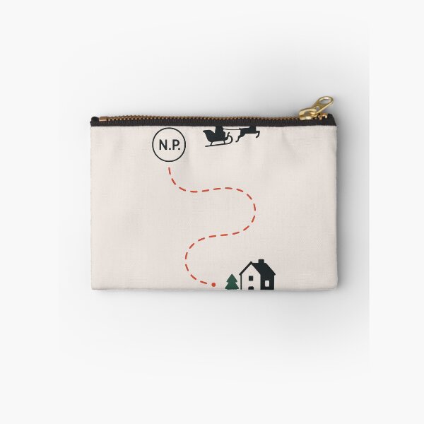 Item preview, Santa’s Sleigh Route – Minimal Holiday Map from the North Pole designed and sold by PrintSmithArt.