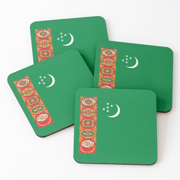 Item preview, Turkmenistan Flag – Desert Crescent Harmony Design designed and sold by Dany05117671.