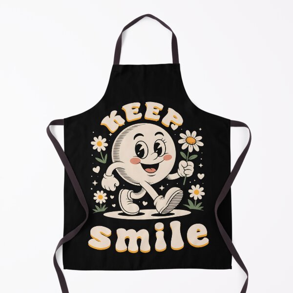 Item preview, Keep Smile Retro Groovy | Vintage Happy Face Mascot & Daisy Flower designed and sold by Optimuz-Dezign.