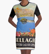Vestido camiseta Anuncio del viaje italiano del vintage de Italia Bellagio Lake Como
