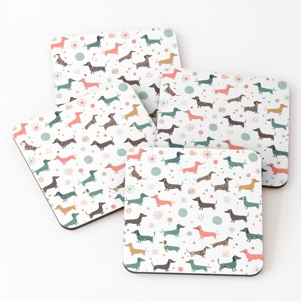 Item preview, Retro 1950s Dachshund Silhouette Pattern – Vintage Motifs designed and sold by The-HistoryGirl.